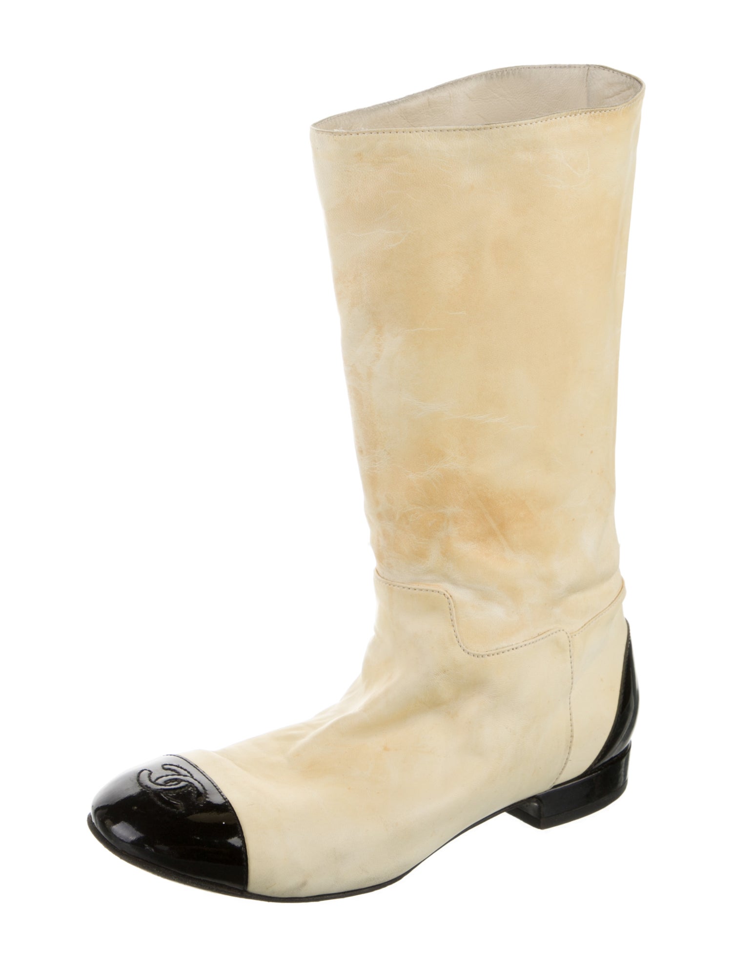 Chanel 2006 Interlocking CC Logo Boots